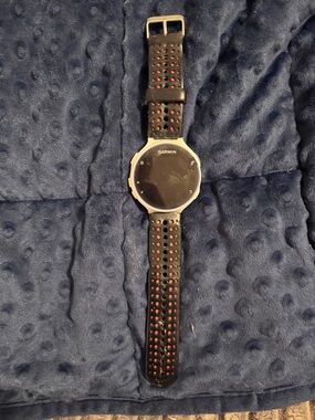 Garmin Black & Red Sport Smartwatch with Perforated Band and heart monitor band